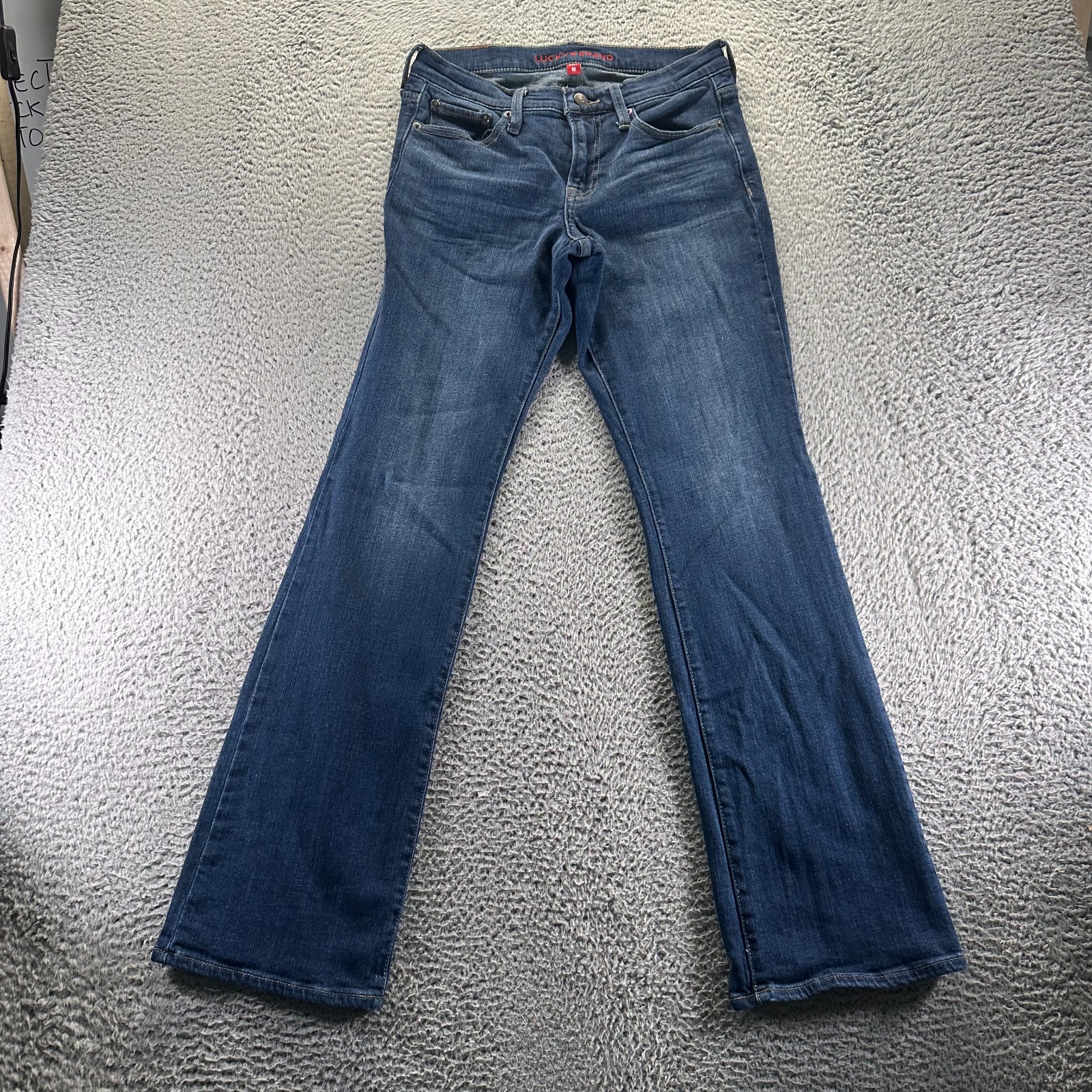 Lucky Brand Jeans Womens 6 Blue Cotton Denim Bootcut Workwear Faded Stretch